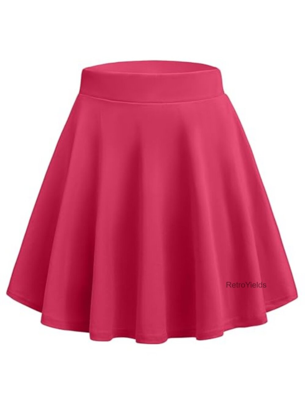 Stretchy High Waist A-Line Mini Skater Skirt Polyester Spandex